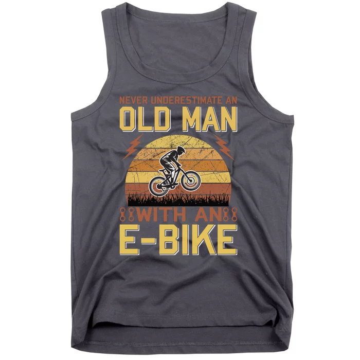 Never Underestimate An Old Man With An Ebike Tank Top