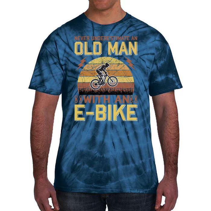 Never Underestimate An Old Man With An Ebike Tie-Dye T-Shirt