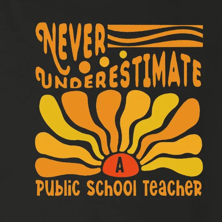 Never Underestimate A Public School Teacher Harris Walz Toddler Long Sleeve Shirt