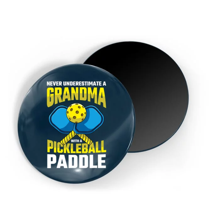 Never Underestimate A Pickleball Grandma Player Funny Cute Magnet