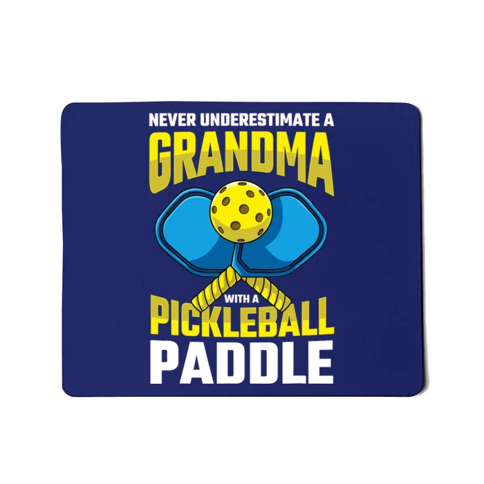 Never Underestimate A Pickleball Grandma Player Funny Cute Mousepad