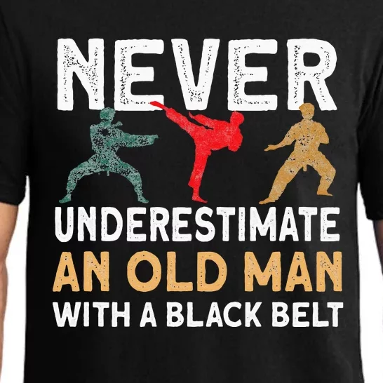 Never Underestimate An Old Man With A Black Belt Karate Pajama Set