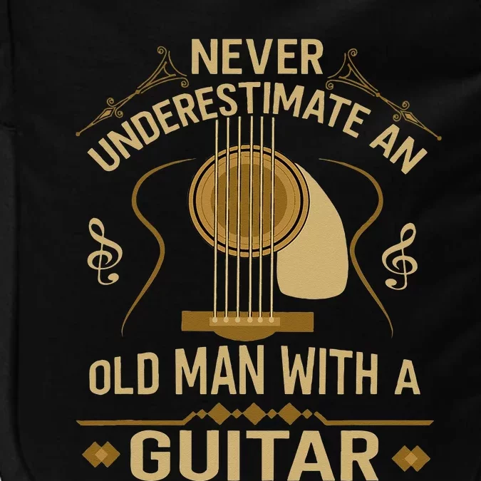 Never Underestimate An Old Man With A Guitar Acoustic Player Impact Tech Backpack