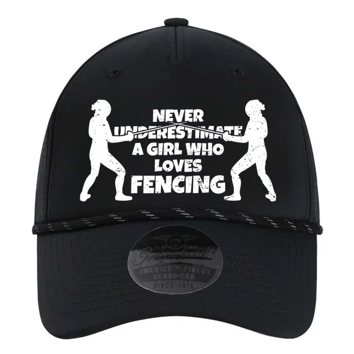 Never Underestimate A Girl Who Loves Fencing Sport Fencer Gift Performance The Dyno Cap