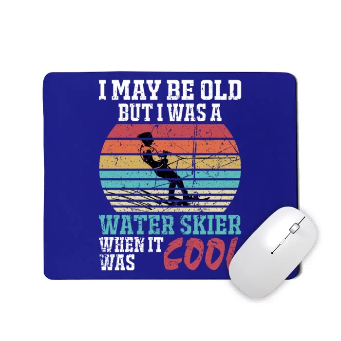 Never Underestimate An Old On A Ski Skiing Skier Cool Gift Mousepad