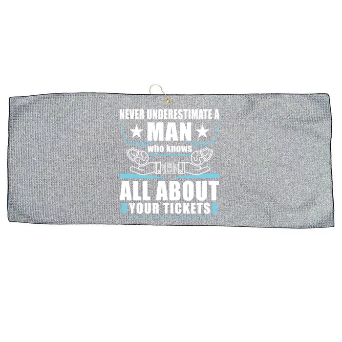 Never Underestimate An Insurance Agent Funny Gift Large Microfiber Waffle Golf Towel