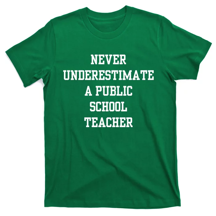 Never Underestimate A Public School Teacher T-Shirt