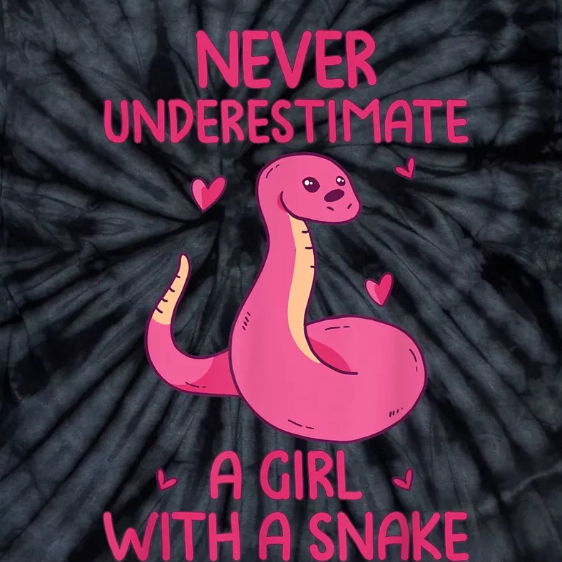 Never Underestimate A Girl With A Snake Quote Tie-Dye T-Shirt