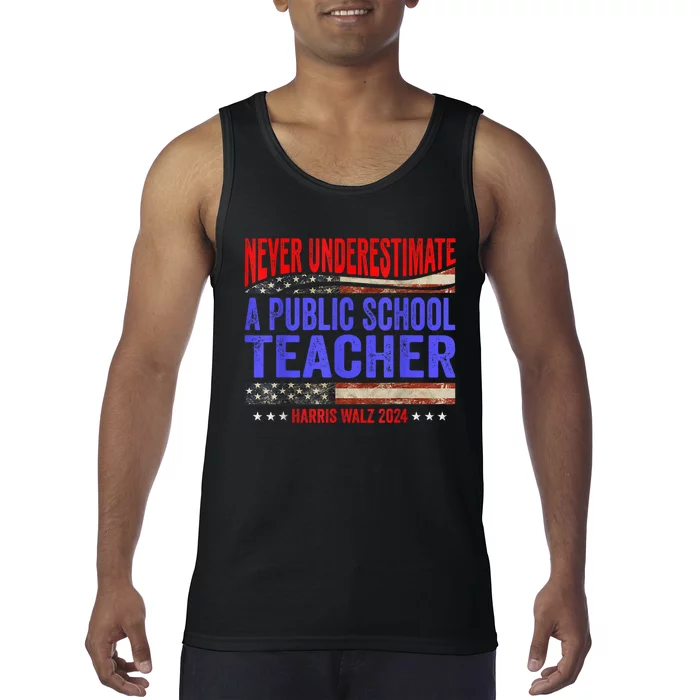 Never Underestimate A Public School Teacher Harris Waltz Tank Top