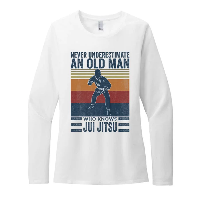 Never Underestimate An Old Man Who Knows Brazilian Jiu-Jitsu Womens CVC Long Sleeve Shirt