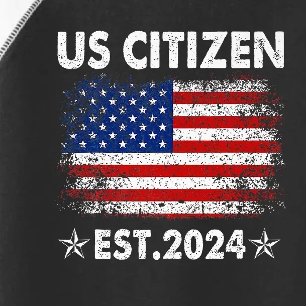 New Us Citizen Est 2024 American Immigrant Citizenship Gifts Toddler Fine Jersey T-Shirt