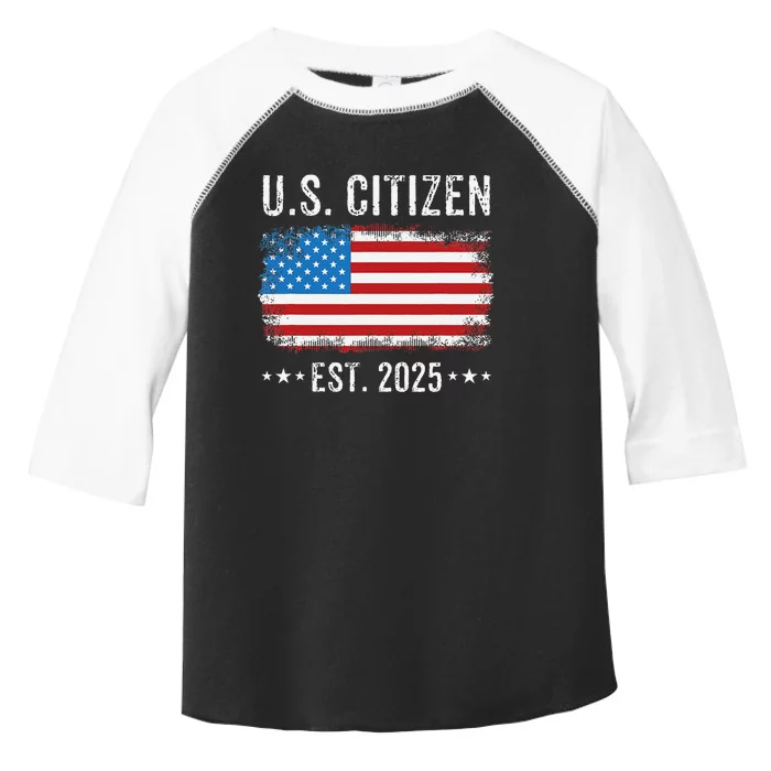 New Us Citizen Est 2025 American Immigrant Citizenship Toddler Fine Jersey T-Shirt