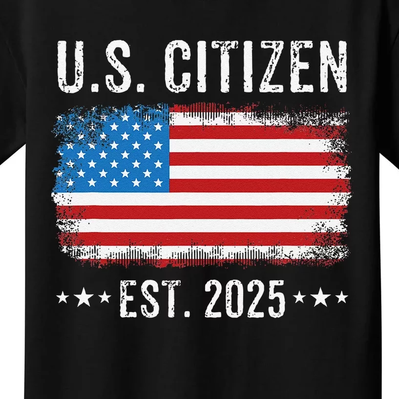 New Us Citizen Est 2025 American Immigrant Citizenship Kids T-Shirt