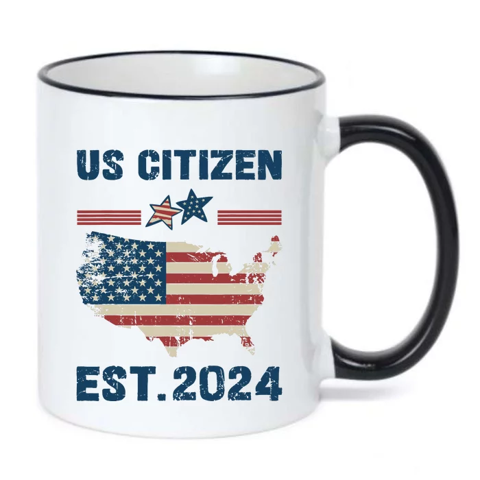 New Us Citizen Est 2024 Immigrant American Citizenship Party Black Color Changing Mug