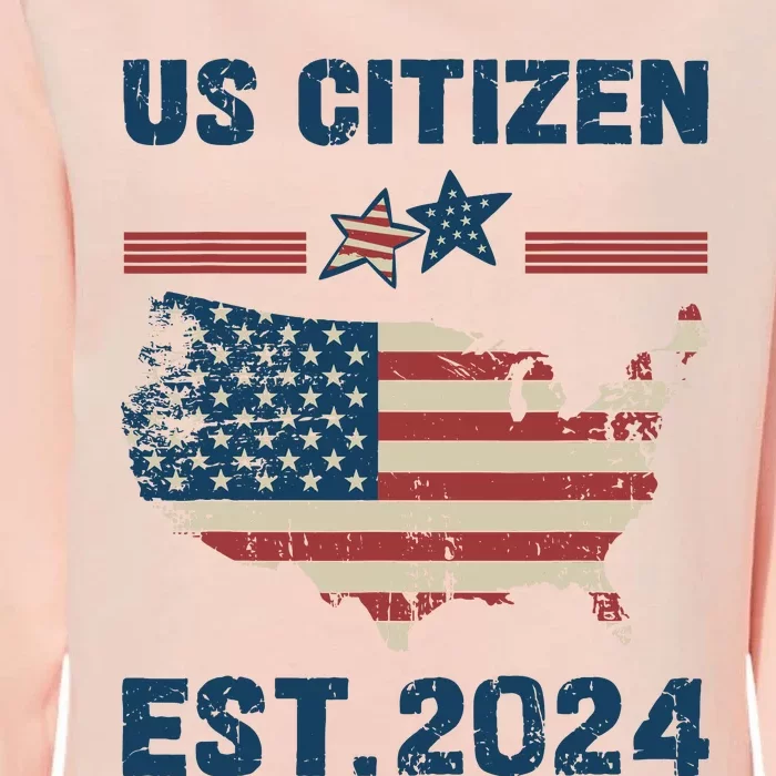 New Us Citizen Est 2024 Immigrant American Citizenship Party Womens California Wash Sweatshirt