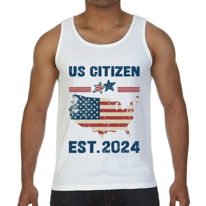 New Us Citizen Est 2024 Immigrant American Citizenship Party Comfort Colors® Tank Top