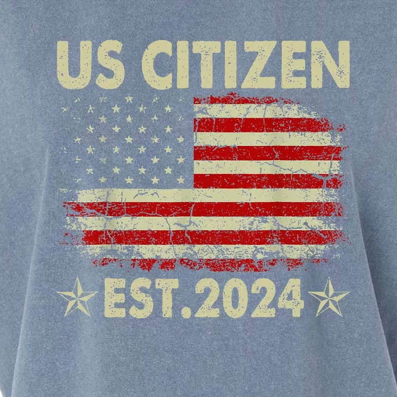 New Us Citizen Est 2024 American Immigrant Garment-Dyed Women's Muscle Tee