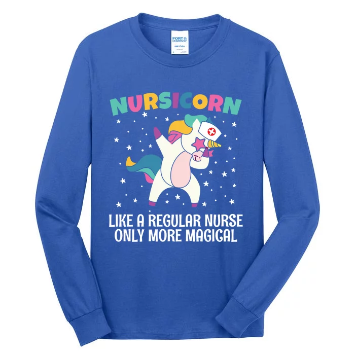 Nursicorn Unicorn Dabbing Nursicorn Dabbing Lovers Funny Gift Tall Long Sleeve T-Shirt