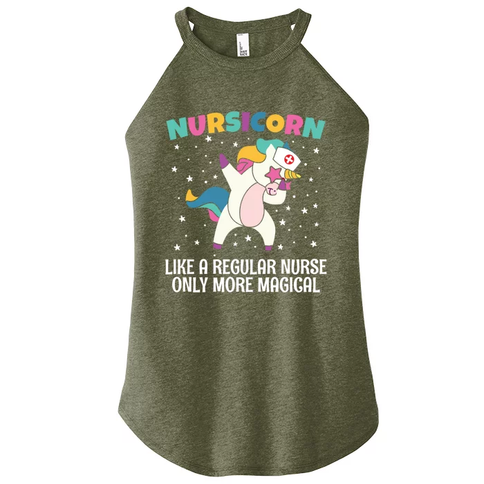 Nursicorn Unicorn Dabbing Nursicorn Dabbing Lovers Funny Gift Women’s Perfect Tri Rocker Tank