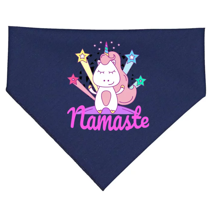 Namaste Unicorn Girl Yoga USA-Made Doggie Bandana