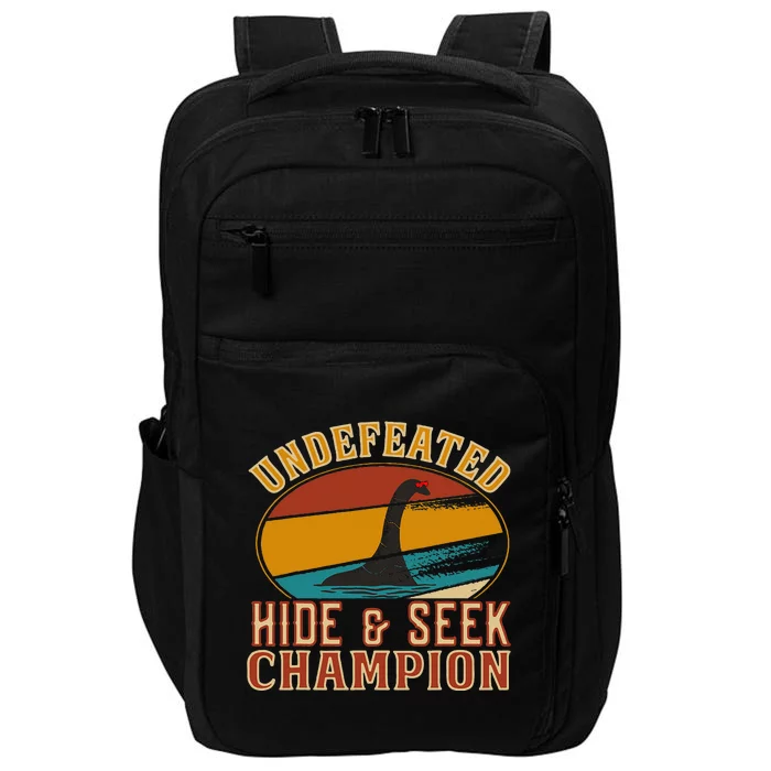 Nessie Undefeated Hide And Seek Champion Funny Nessie Impact Tech Backpack