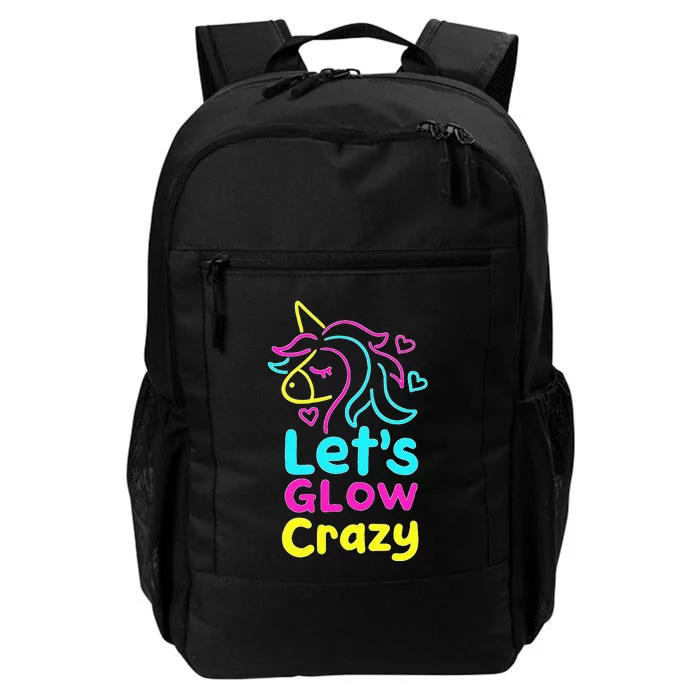 Neon Unicorn Lets Glow Crazy Retro 80s Group Party Squad Daily Commute Backpack