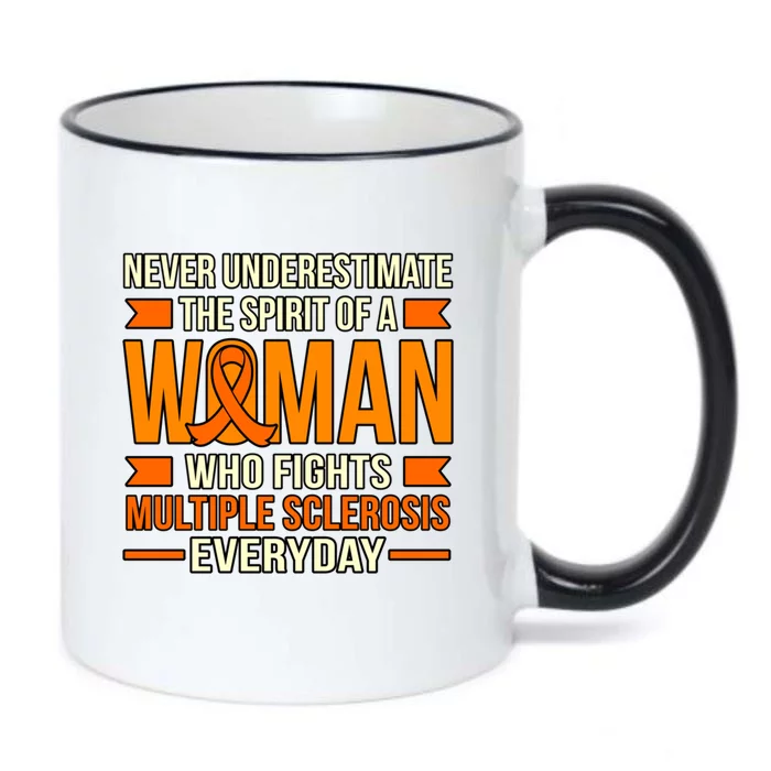 Never Underestimate Multiple Sclerosis Awareness Graphic Gift Black Color Changing Mug