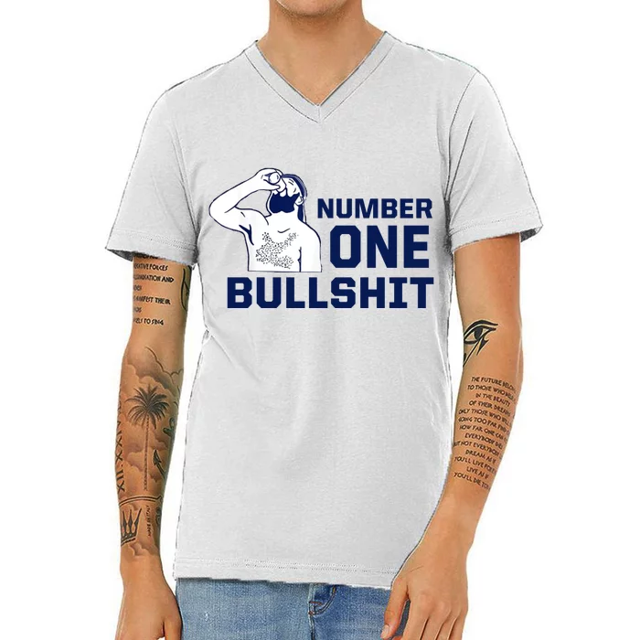 Number One Bullshit Funny V-Neck T-Shirt