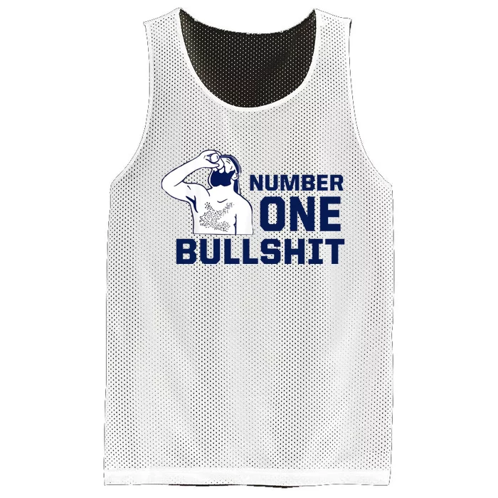 Number One Bullshit Funny Mesh Reversible Basketball Jersey Tank