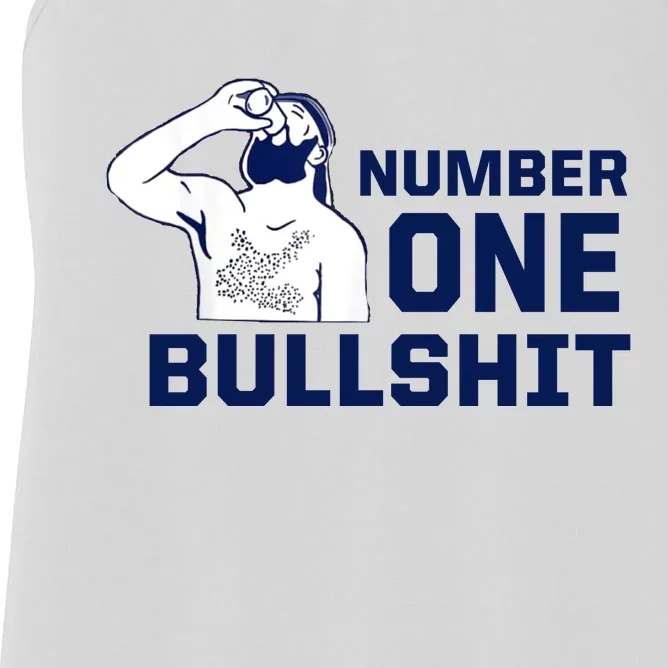 Number One Bullshit Funny Women's Racerback Tank