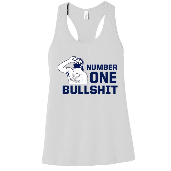 Number One Bullshit Funny Women's Racerback Tank