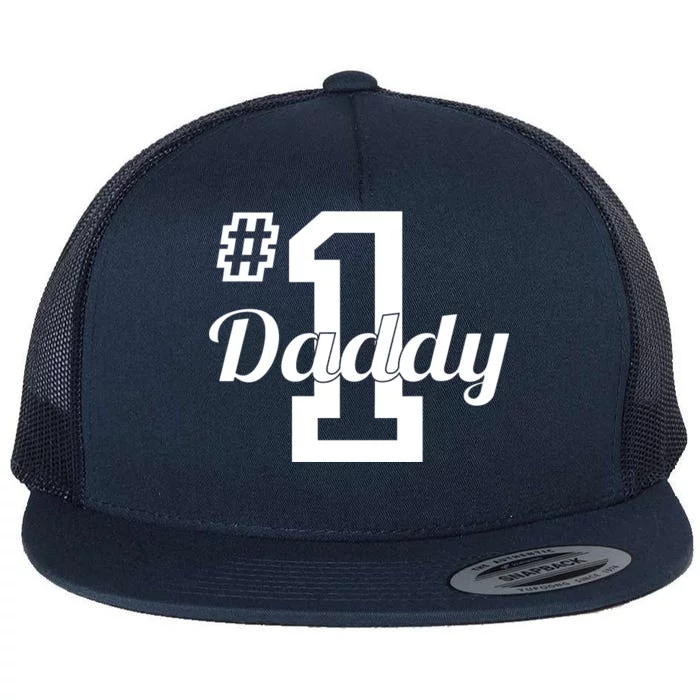 Number One Dad Flat Bill Trucker Hat