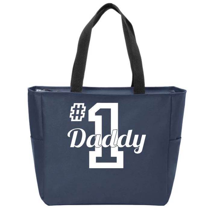 Number One Dad Zip Tote Bag