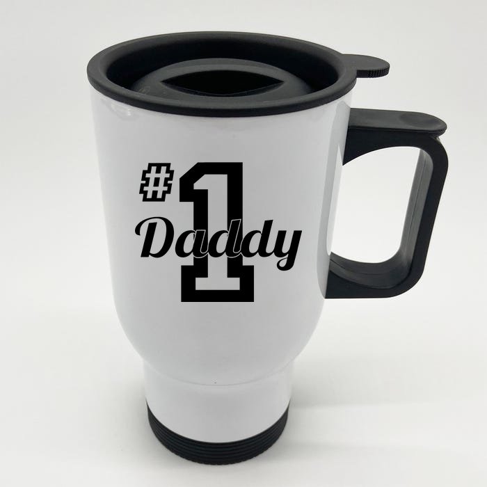 Number One Dad Front & Back Stainless Steel Travel Mug