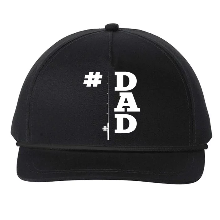 Number One Fishing Dad Snapback Five-Panel Rope Hat