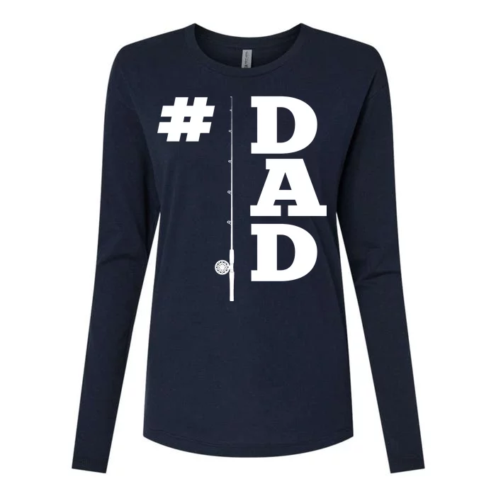 Number One Fishing Dad Womens Cotton Relaxed Long Sleeve T-Shirt