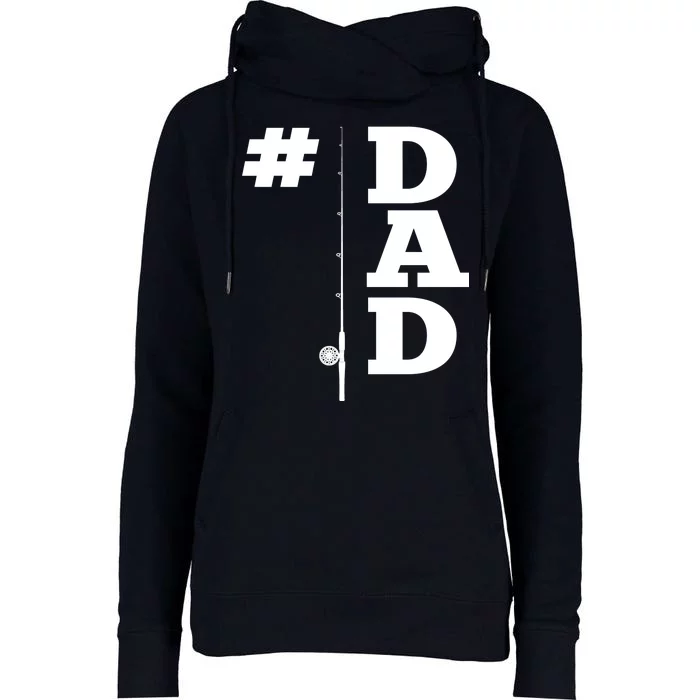 Number One Fishing Dad Womens Funnel Neck Pullover Hood