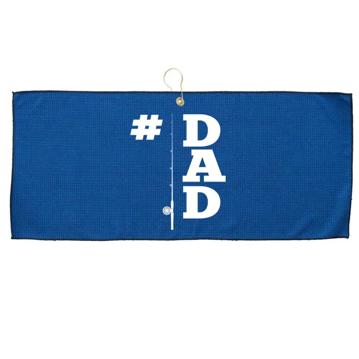 Number One Fishing Dad Large Microfiber Waffle Golf Towel