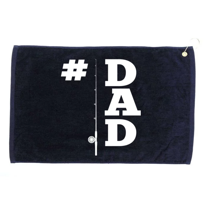 Number One Fishing Dad Grommeted Golf Towel