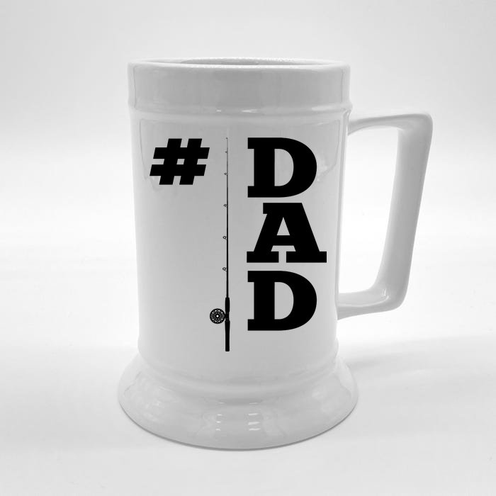 Number One Fishing Dad Front & Back Beer Stein