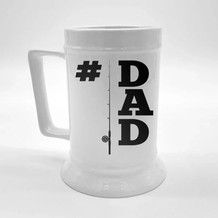 Number One Fishing Dad Front & Back Beer Stein