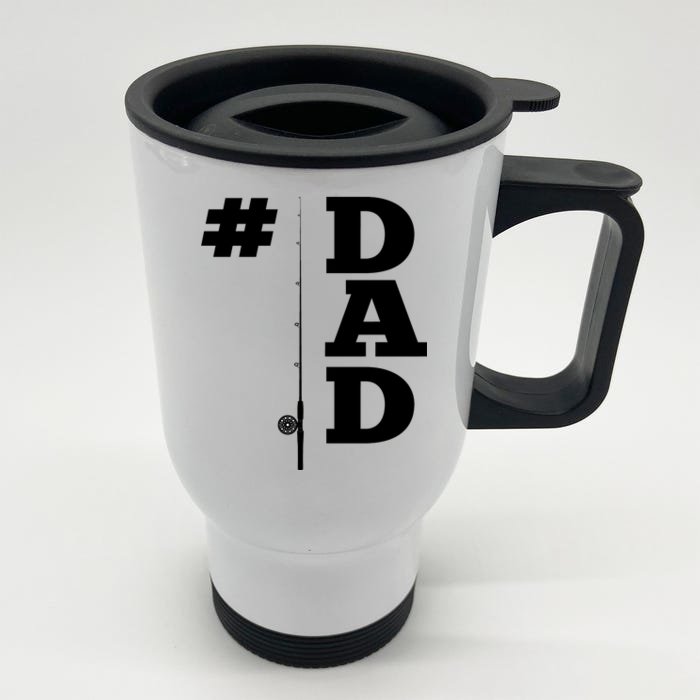 Number One Fishing Dad Front & Back Stainless Steel Travel Mug