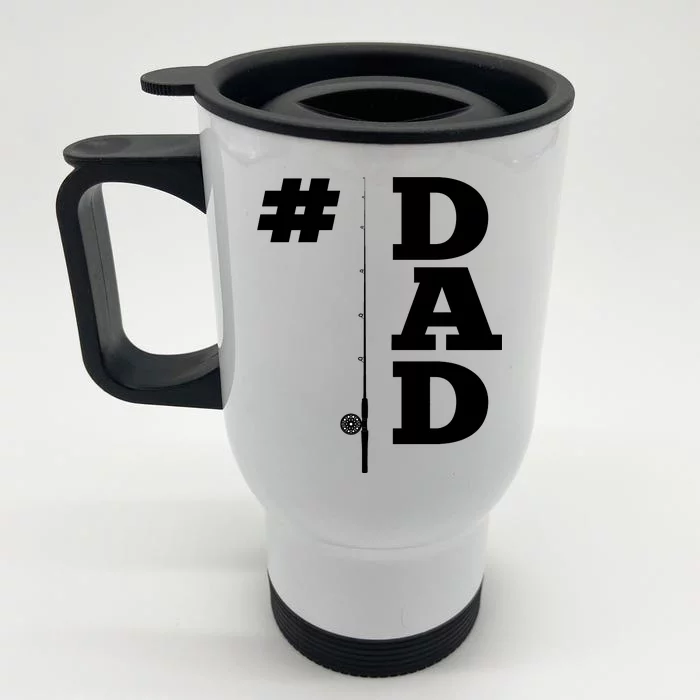 Number One Fishing Dad Front & Back Stainless Steel Travel Mug