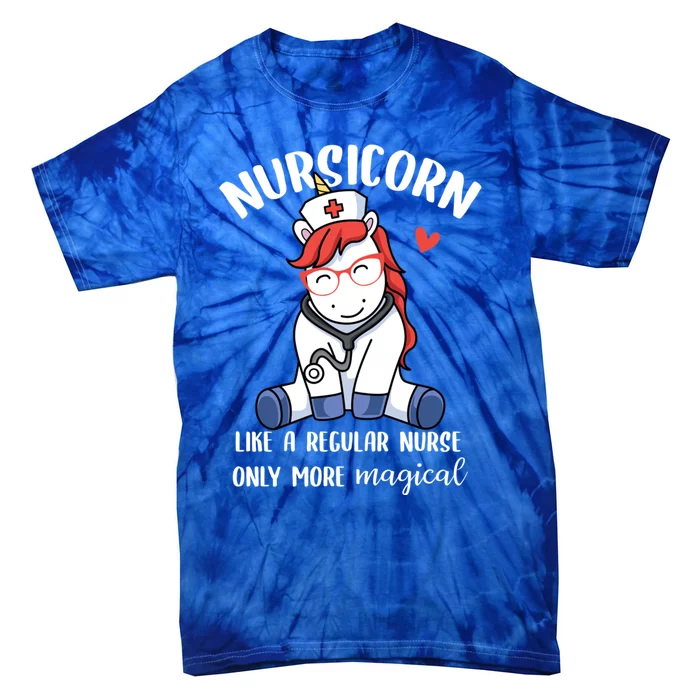 Nursicorn Unicorn Nurse Nursing Magical Rn Gift Tie-Dye T-Shirt