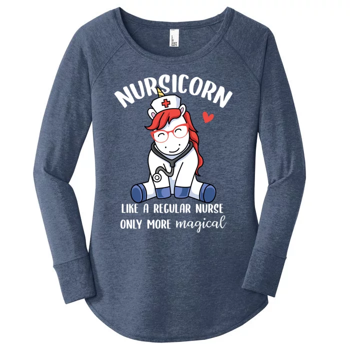 Nursicorn Unicorn Nurse Nursing Magical Rn Gift Women's Perfect Tri Tunic Long Sleeve Shirt