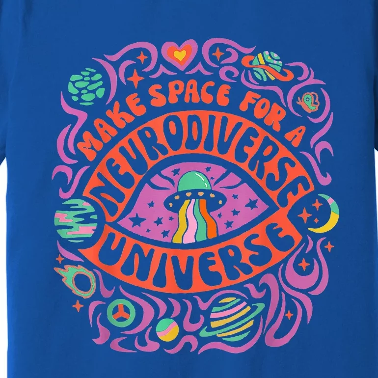 Neurodiverse Universe Neurodiversity Adhd Autism Awareness Premium T-Shirt