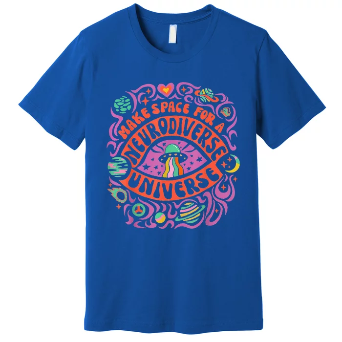 Neurodiverse Universe Neurodiversity Adhd Autism Awareness Premium T-Shirt