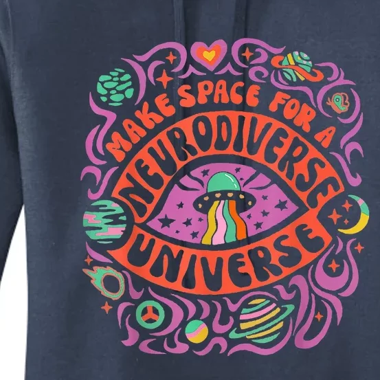 Neurodiverse Universe Neurodiversity Adhd Autism Awareness Women's Pullover Hoodie