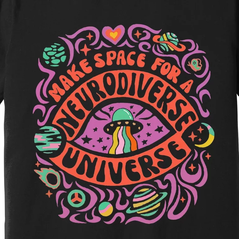 Neurodiverse Universe Neurodiversity Adhd Autism Awareness Premium T-Shirt