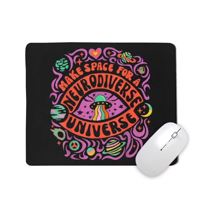 Neurodiverse Universe Neurodiversity Adhd Autism Awareness Mousepad